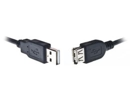 Przedłużacz USB 2.0 AM-AF 1.8m czarny wysokiej jakości