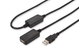 Kabel przedłużający USB 2.0 20m aktywny Czarny
