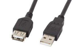 Przedłużacz USB 2.0 AM-AF 1.8m czarny wysokiej jakości kabel komputerowy