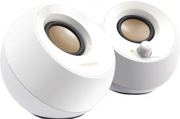 Głośniki Creative Pebble 2.0 USB białe kompaktowy system audio z USB