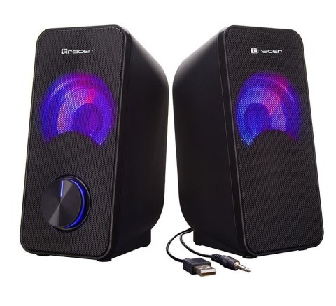 Głośniki Tracer 2.0 Loop RGB nowoczesne z USB dla graczy Głośniki Tracer 2.0 Loop RGB nowoczesne z USB dla graczy