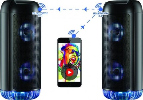 Głośnik Bluetooth PartyBox 400 Rebeltec przenośny z RGB 20W Głośnik Bluetooth PartyBox 400 Rebeltec przenośny z RGB 20W