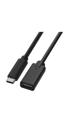 Kabel video USB C Thunderbolt 3 1m czarny do 4K z Power Delivery