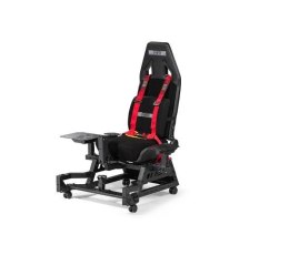 Fotel Flight Seat Pro czarny czerwony ergonomiczny dla pilotów