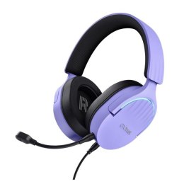 Słuchawki Trust GXT490P FAYZO 7.1 USB fioletowe gamingowe nauszne