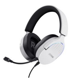 Słuchawki Trust GXT490W FAYZO 7.1 USB białe gamingowe z RGB