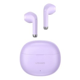 Słuchawki USAMS Bluetooth 5.3 TWS Rhymbo fioletowe z etui 31h
