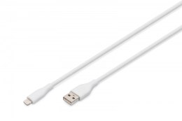 Kabel zasilający Digitus USB-A Lightning 2m silikonowy 12W MFI