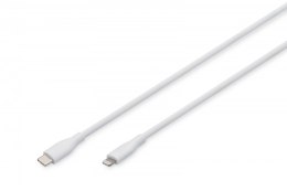 Kabel zasilający USB-C Lightning 60W silikonowy 0,5m Biały MFI