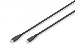 Kabel zasilający USB-C Lightning 60W silikonowy 2m czarny MFI
