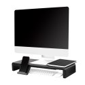 Ergonomiczna Podstawa Pod Monitor składana czarna z szufladą Ergonomiczna Podstawa Pod Monitor składana czarna z szufladą