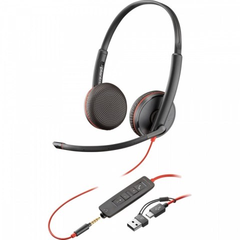 Zestaw słuchawkowy Poly Blackwire 3225 USB-C nauszne z redukcją szumów