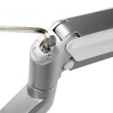 LogiLink Uchwyt na monitor 17-27 cali aluminium maks 9kg biurkowy srebrny LogiLink Uchwyt na monitor 17-27 cali aluminium maks 9kg biurkowy srebrny